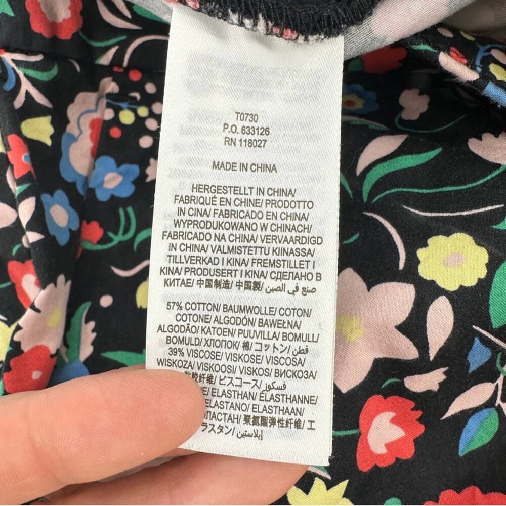 Boden Women’s Danby Pull On Straight Leg High Rise Black Floral Rainbow - Picture 3 of 5